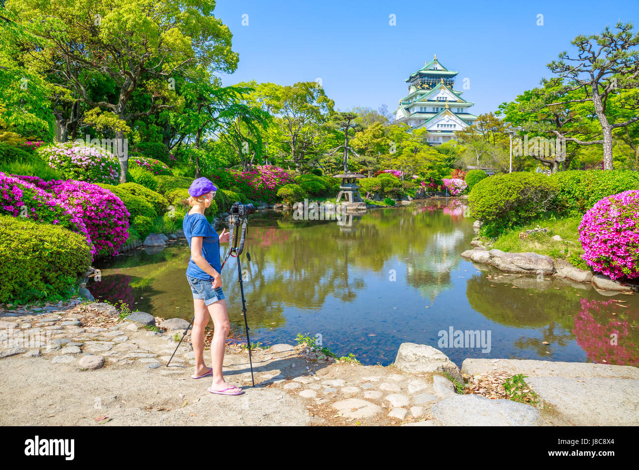 Fotografo di viaggi in Giappone Foto Stock