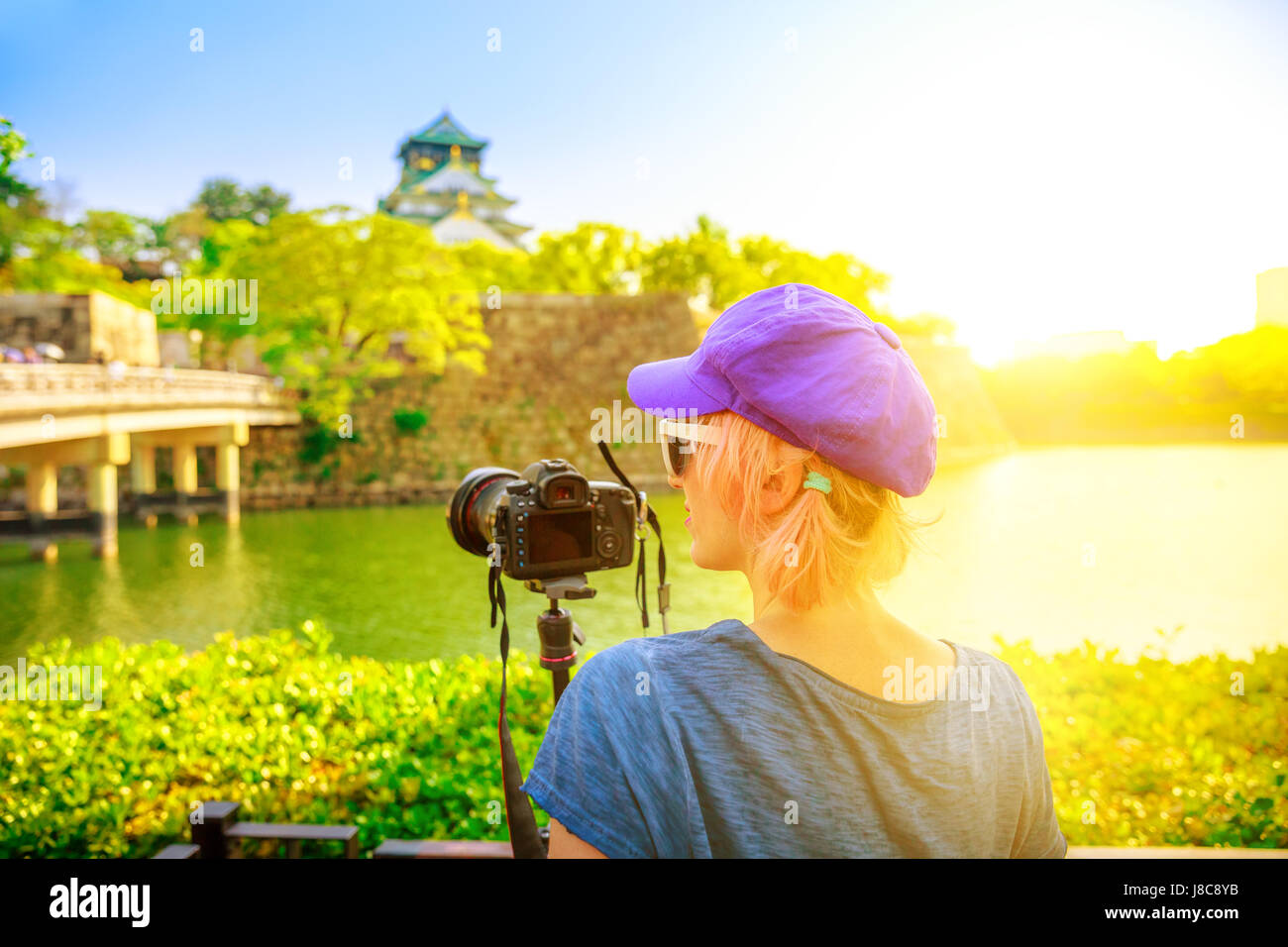 Fotografo di viaggi in Giappone Foto Stock