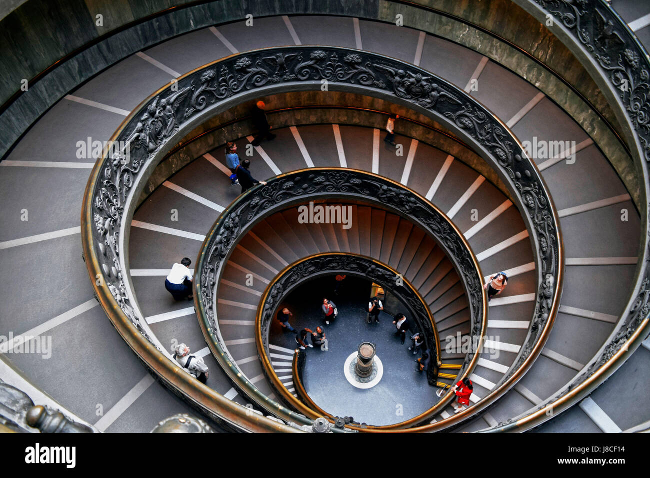 Musei Vaticani scalinata Foto Stock