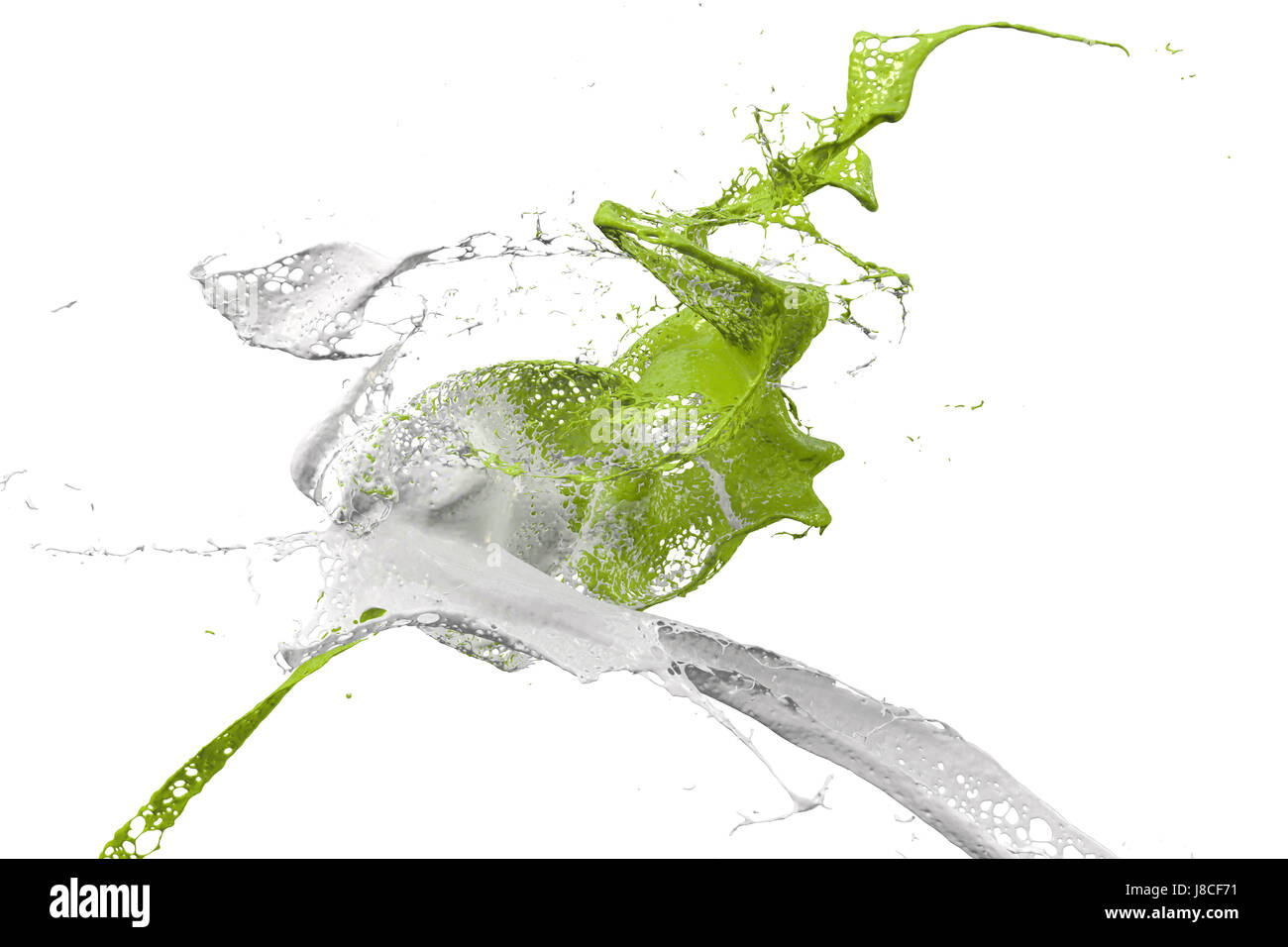 Moto, rinvio, spostamento, circolazione, liquido, colore verde, vernice, colore, Foto Stock