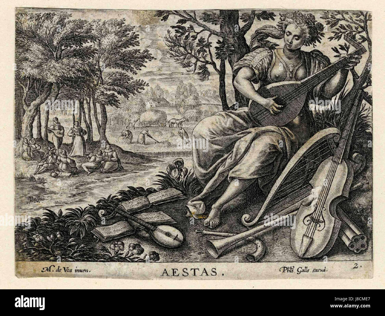 Marten de Vos Jahreszeiten ubs G 0738 II Sommer Foto Stock