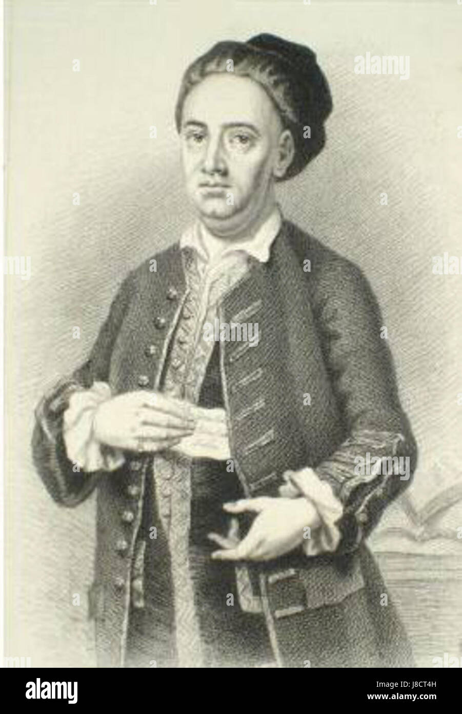 Edward Cave (1691â€“1754) è stato un tipografo ed editore inglese, noto per aver fondato la prima rivista britannica, "The Gentlemanâ€™s Magazine". I suoi contributi al giornalismo e all'editoria hanno giocato un ruolo significativo nella storia dei media. Foto Stock