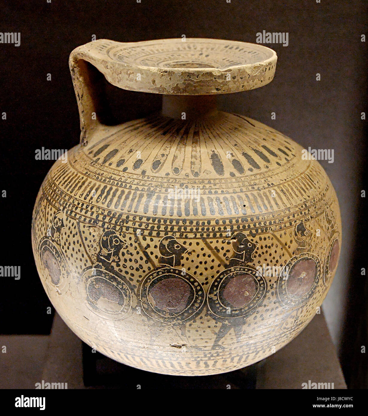 Aryballos globulare Louvre Ele357 Foto Stock