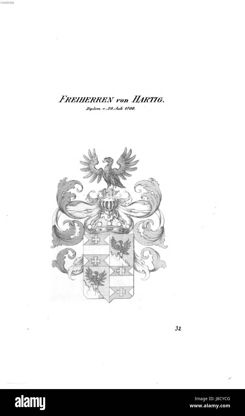 Hartig 4 Tyroff ha è un disegno in bianco e nero che raffigura uno stemma. L'immagine è disponibile su Wikimedia Commons. Foto Stock