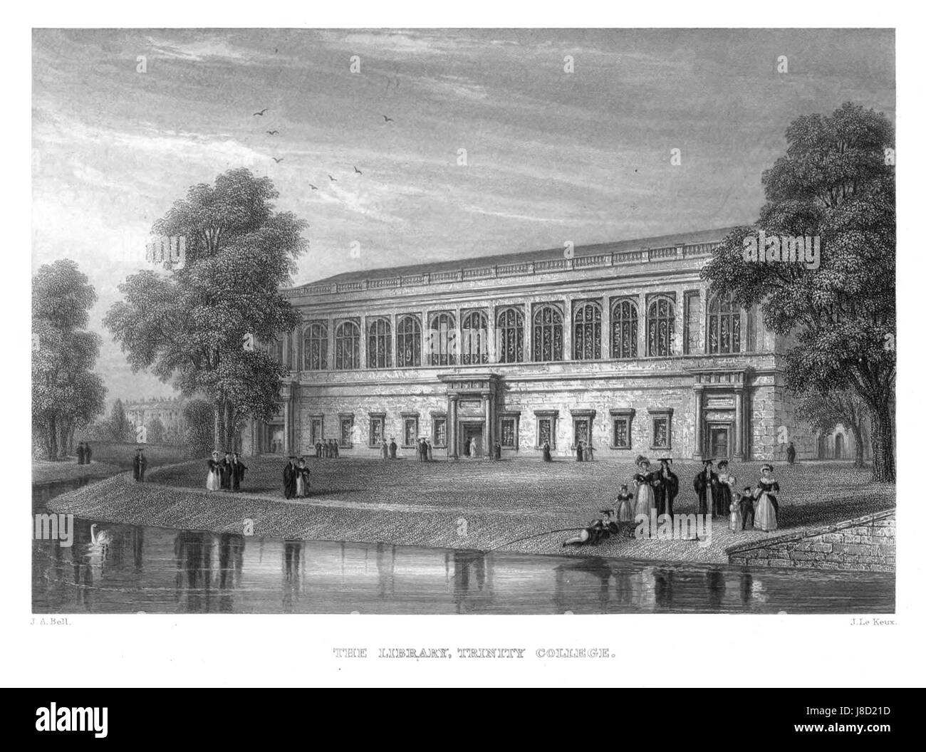 LeKeux Cambridge, c1840 Trinità 04, la libreria memorialsofcambr01wriguoft 0060 Foto Stock