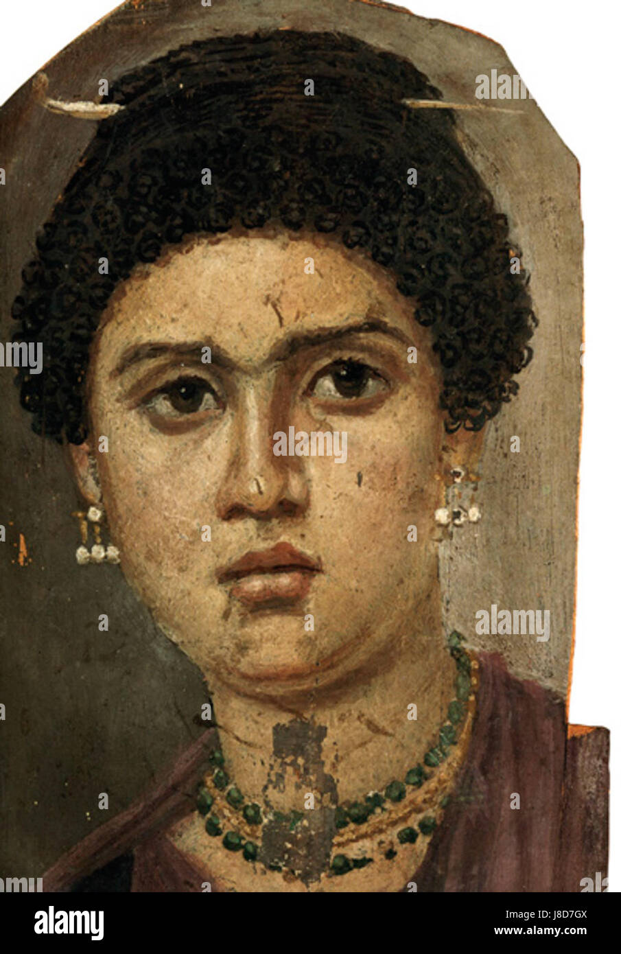 Fayum 78 si riferisce ad un antico ritratto funerario egiziano della regione di Fayum, notevole per la sua rappresentazione realistica degli individui. Questi ritratti furono dipinti su pannelli di legno e servirono come parte delle pratiche di sepoltura in Egitto durante il periodo romano. Foto Stock Fayum 78 si riferisce ad un antico ritratto funerario egiziano della regione di Fayum, notevole per la sua rappresentazione realistica degli individui. Questi ritratti furono dipinti su pannelli di legno e servirono come parte delle pratiche di sepoltura in Egitto durante il periodo romano. Foto Stock