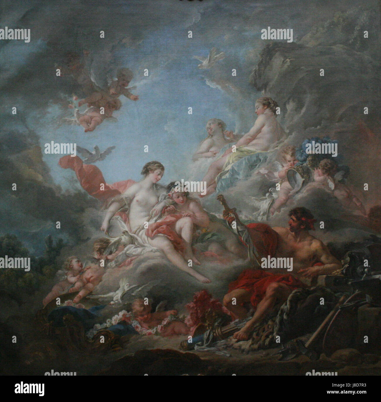 Francois Boucher Les Forges de Vulcan 1757 Foto Stock