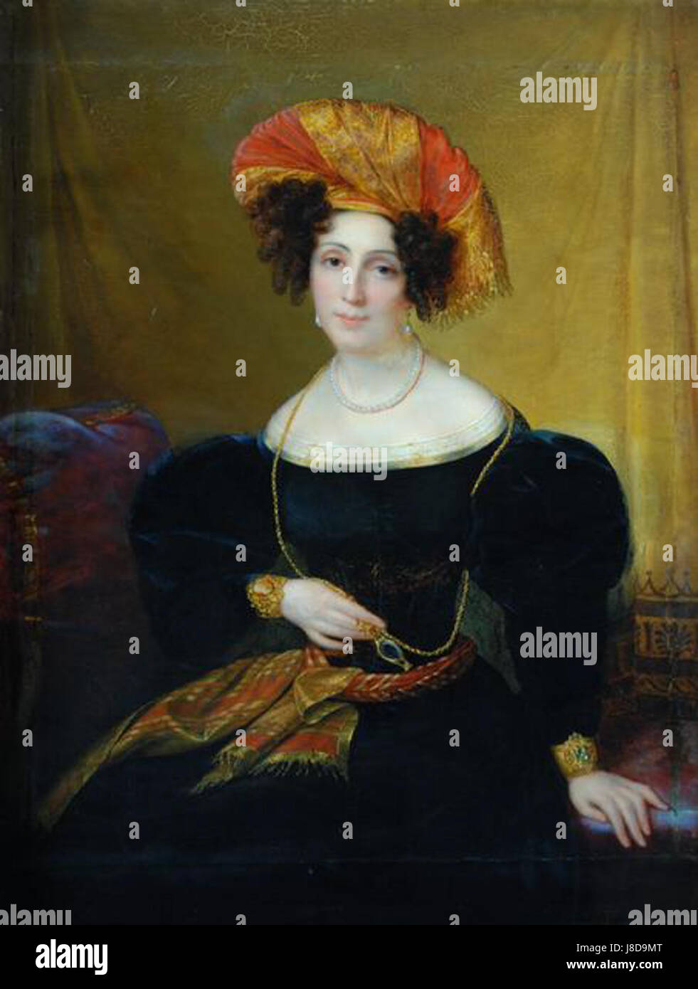 Mademoiselle Mars è stata una rinomata attrice francese del XIX secolo, celebrata per le sue esibizioni teatrali a Parigi. Era nota per i suoi ruoli nel teatro francese classico e contemporaneo. Foto Stock