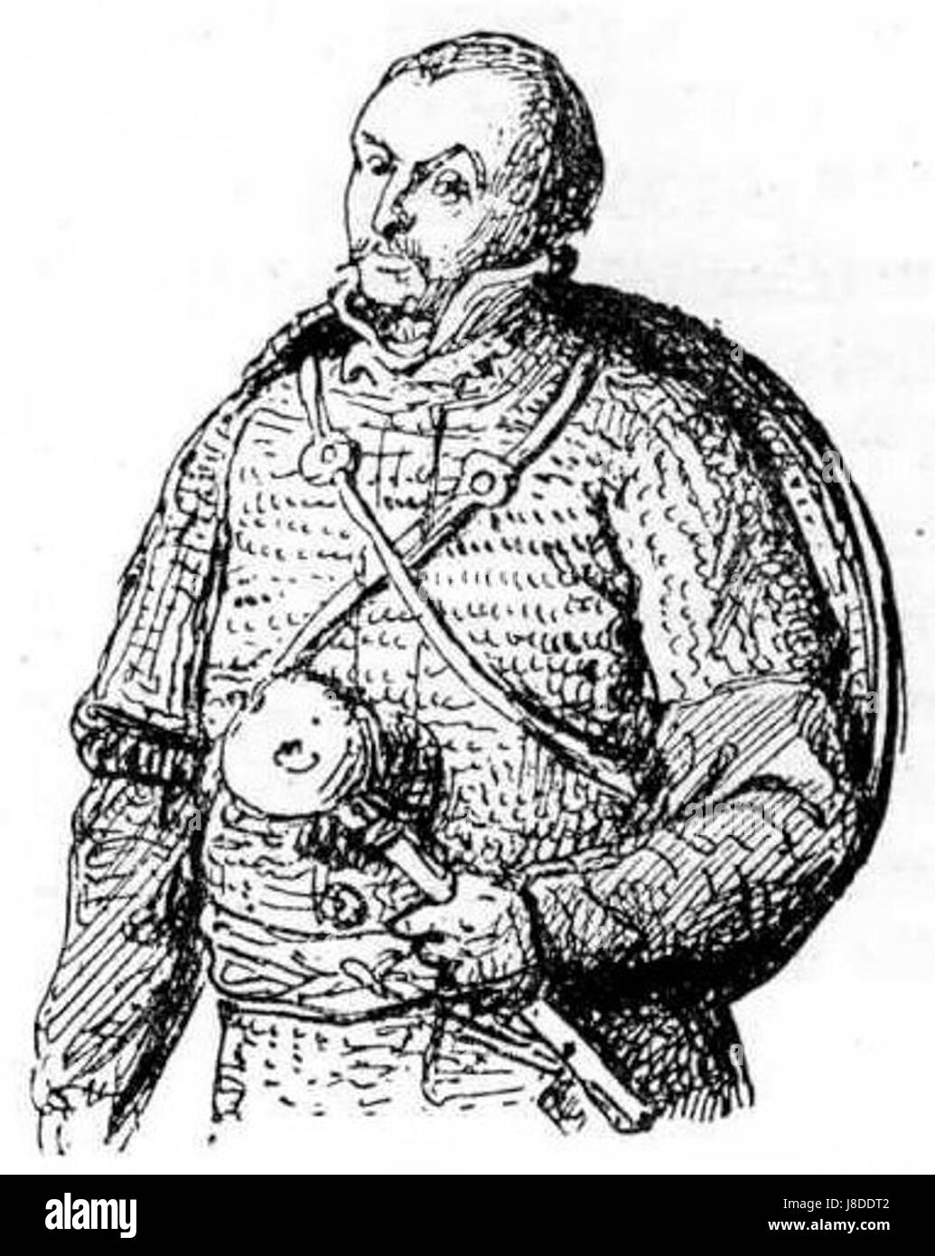 Jan Sapieha fu un nobile polacco e un capo militare, particolarmente riconosciuto per il suo ruolo durante il XVI e XVII secolo. Contribuì in modo significativo alla storia militare e politica della Polonia, specialmente nel contesto della Confederazione polacco-lituana. Foto Stock