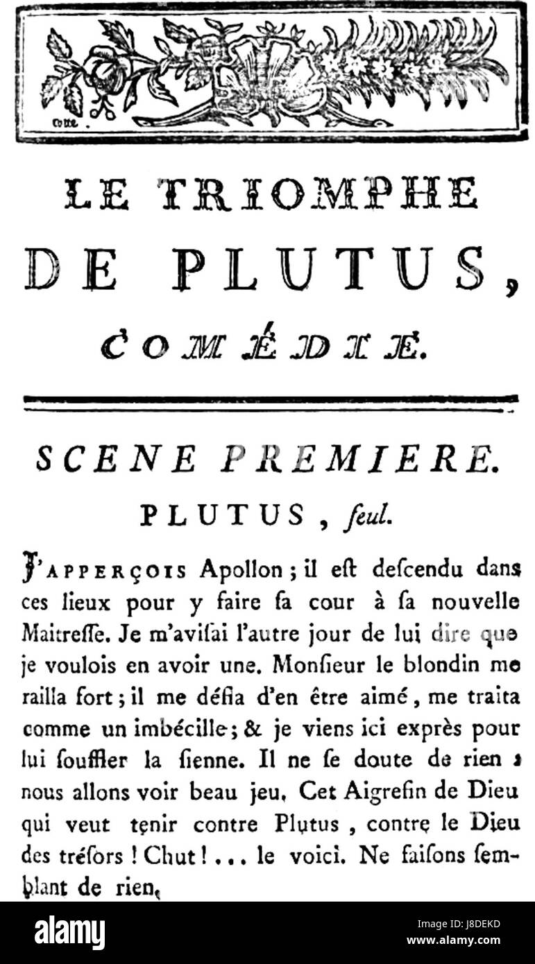 MarivauxTriumphPlutus Foto Stock