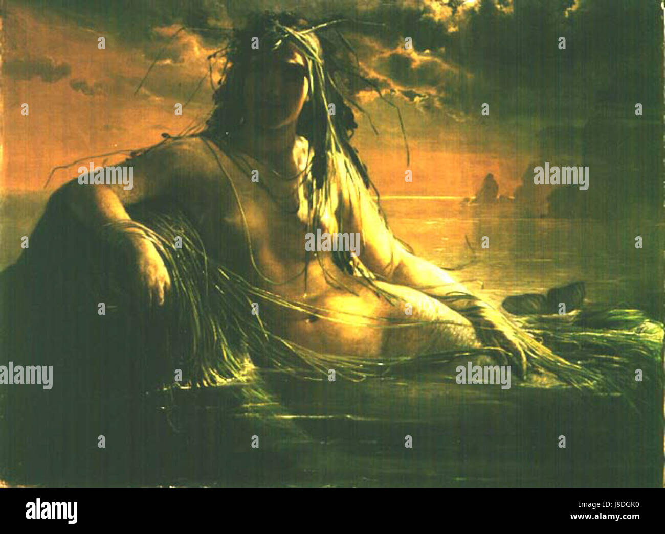 Mermaid da Elisabeth Jerichau Baumann Foto Stock