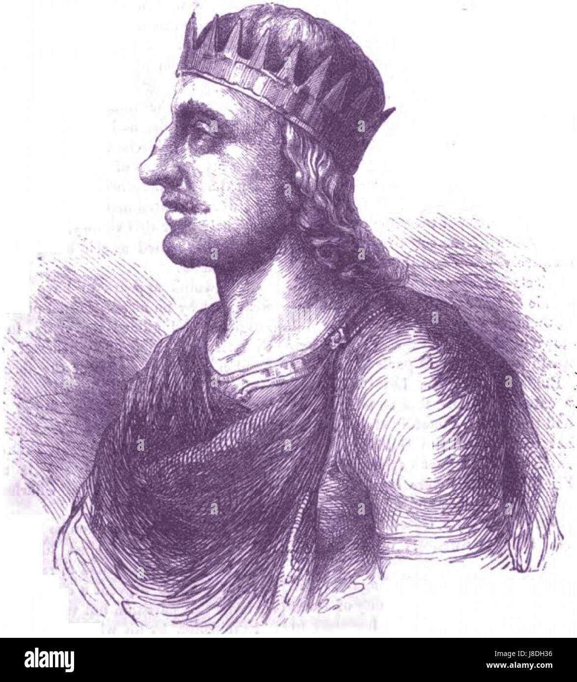 Egberto del Wessex fu un primo re inglese che unificò diversi regni dell'Inghilterra meridionale, ponendo le basi per il Regno d'Inghilterra. Foto Stock