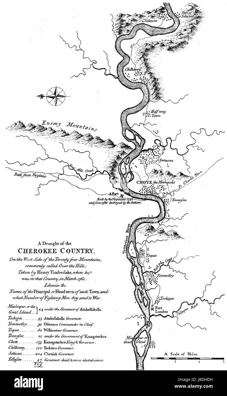 Progetto del paese Cherokee Foto Stock