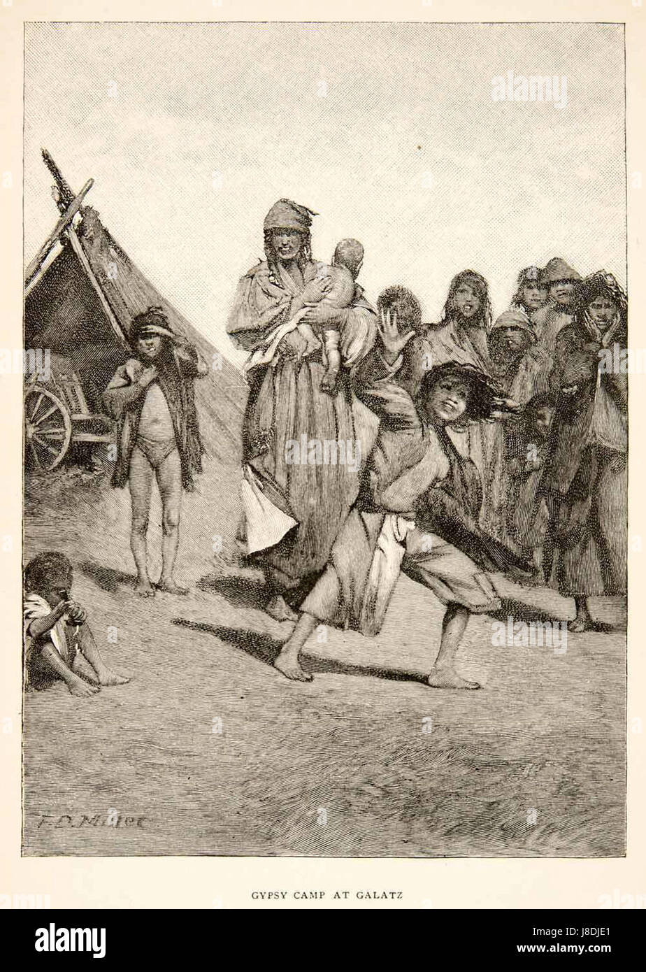 Francesco Davis Millet accampamento di zingari a Galatz Foto Stock