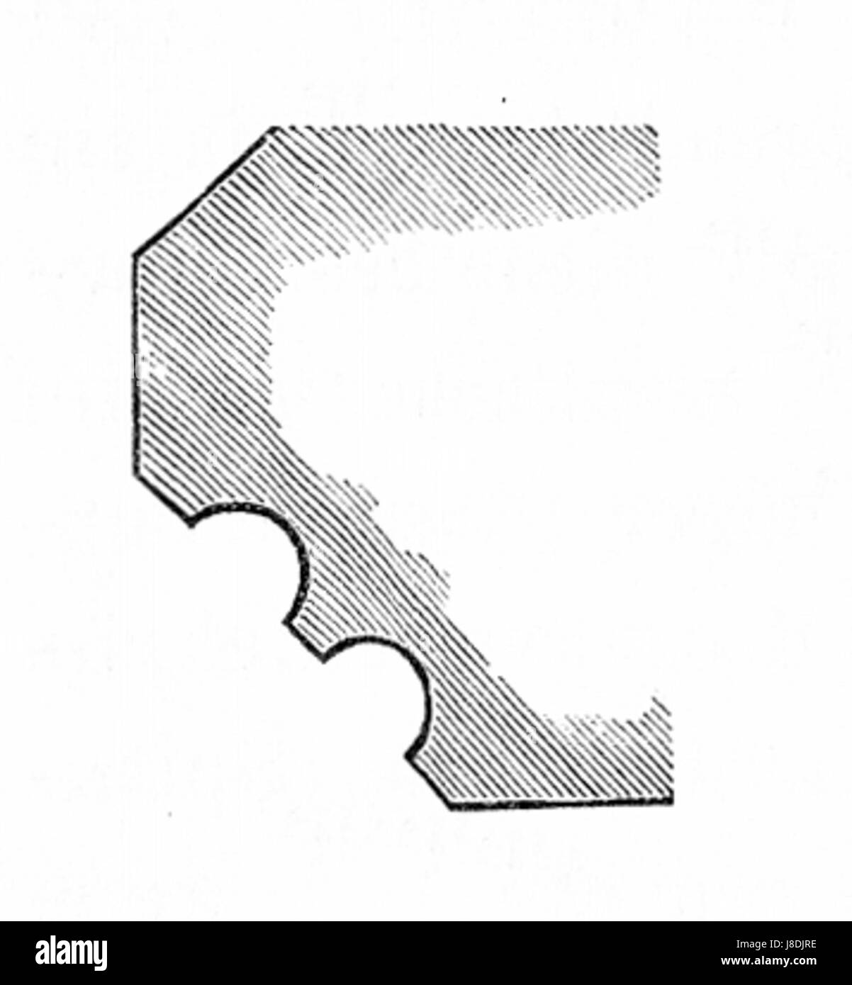 La Fig. 17 mostra un'illustrazione dettagliata del profilo della console in una costruzione Emporen, che si riferisce a una galleria o a una struttura di balconi tipicamente presenti nelle chiese o nei teatri. Il diagramma evidenzia la progettazione architettonica e gli elementi strutturali coinvolti nel supporto di tale costruzione. Foto Stock