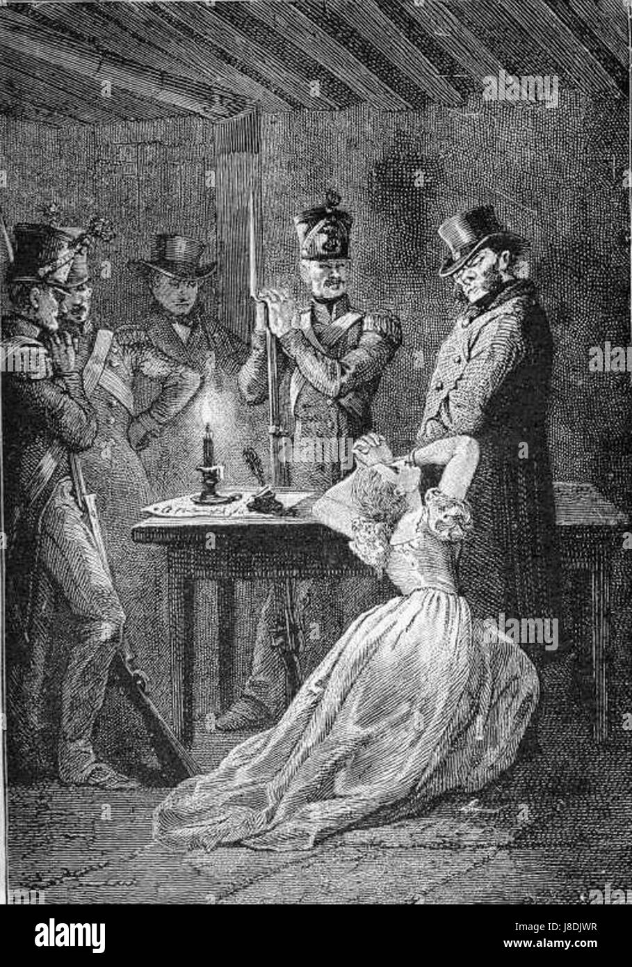 A Fantine Javert i piedi Foto Stock