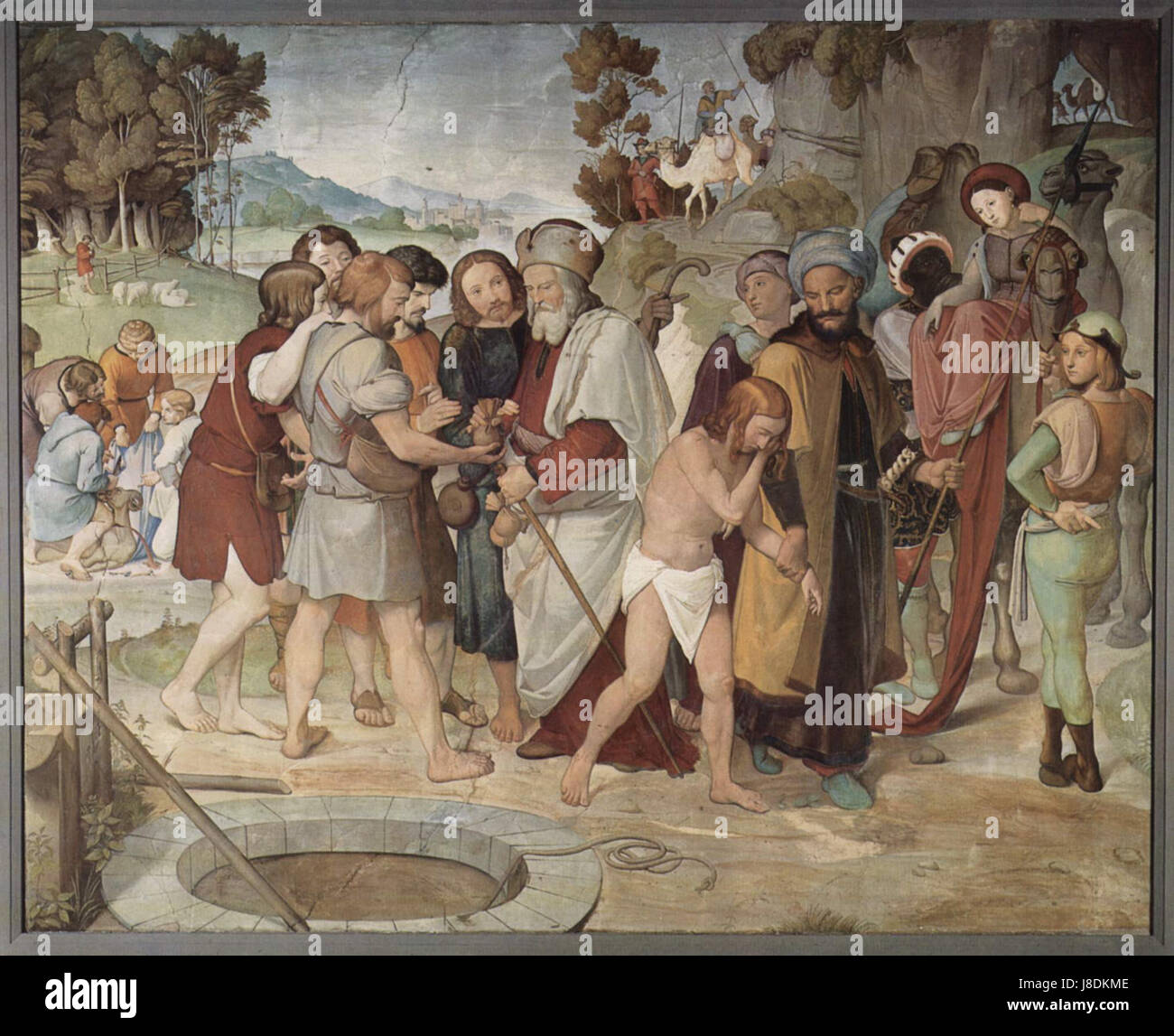 Friedrich Overbeck era un pittore tedesco e un membro chiave del movimento Nazareno, noto per le sue opere religiose e storiche in stile romantico. Foto Stock