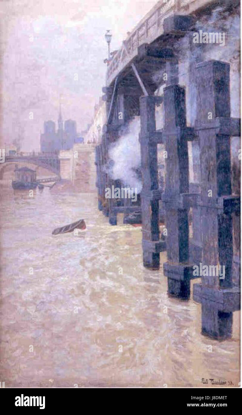 Frits Thaulow Seine Foto Stock