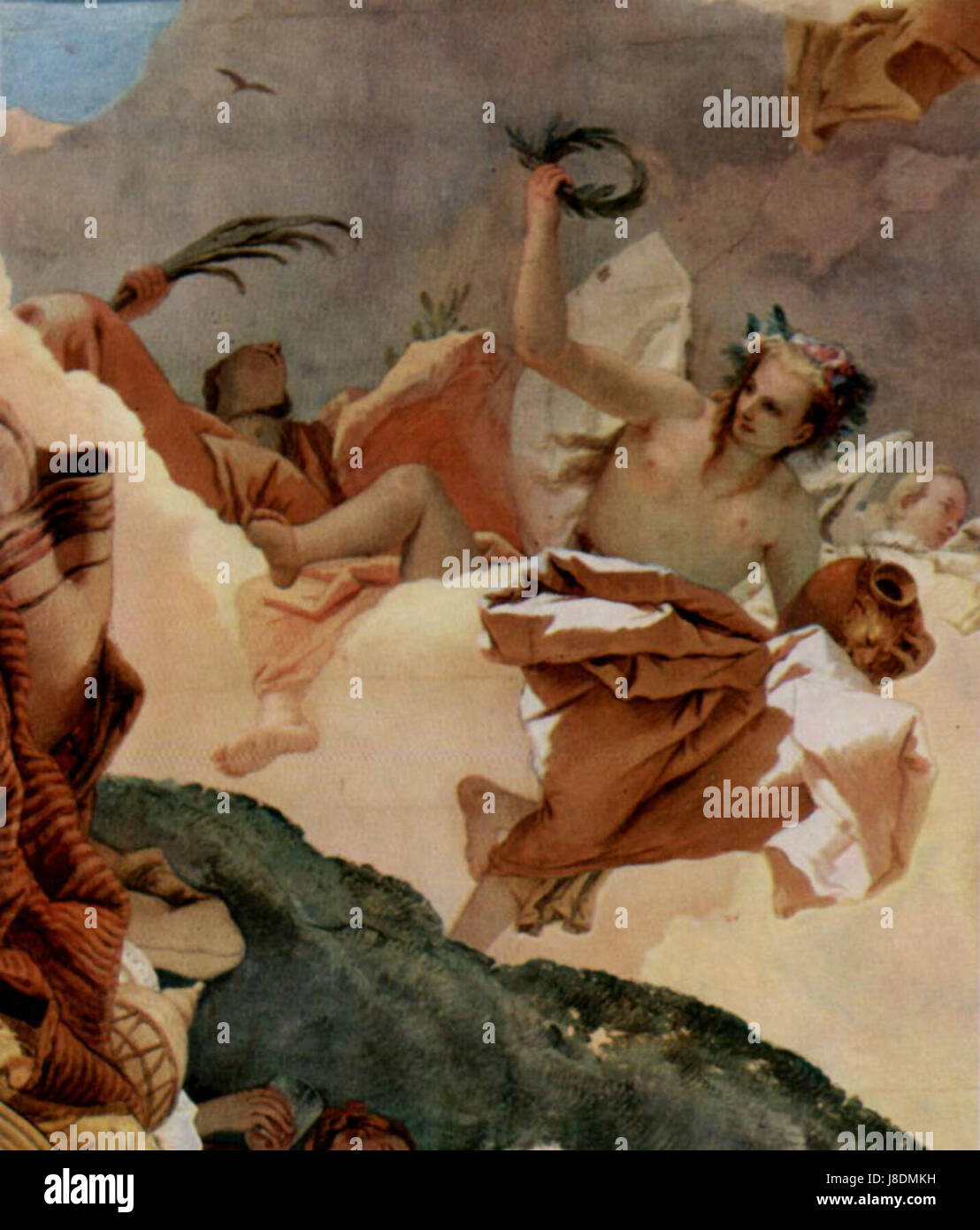 Giovanni Battista Tiepolo è stato un pittore rococò italiano, noto per i suoi grandiosi affreschi e capolavori che adornavano palazzi e chiese nel XVIII secolo, rappresentando l'apice dell'arte barocca e rococò. Foto Stock