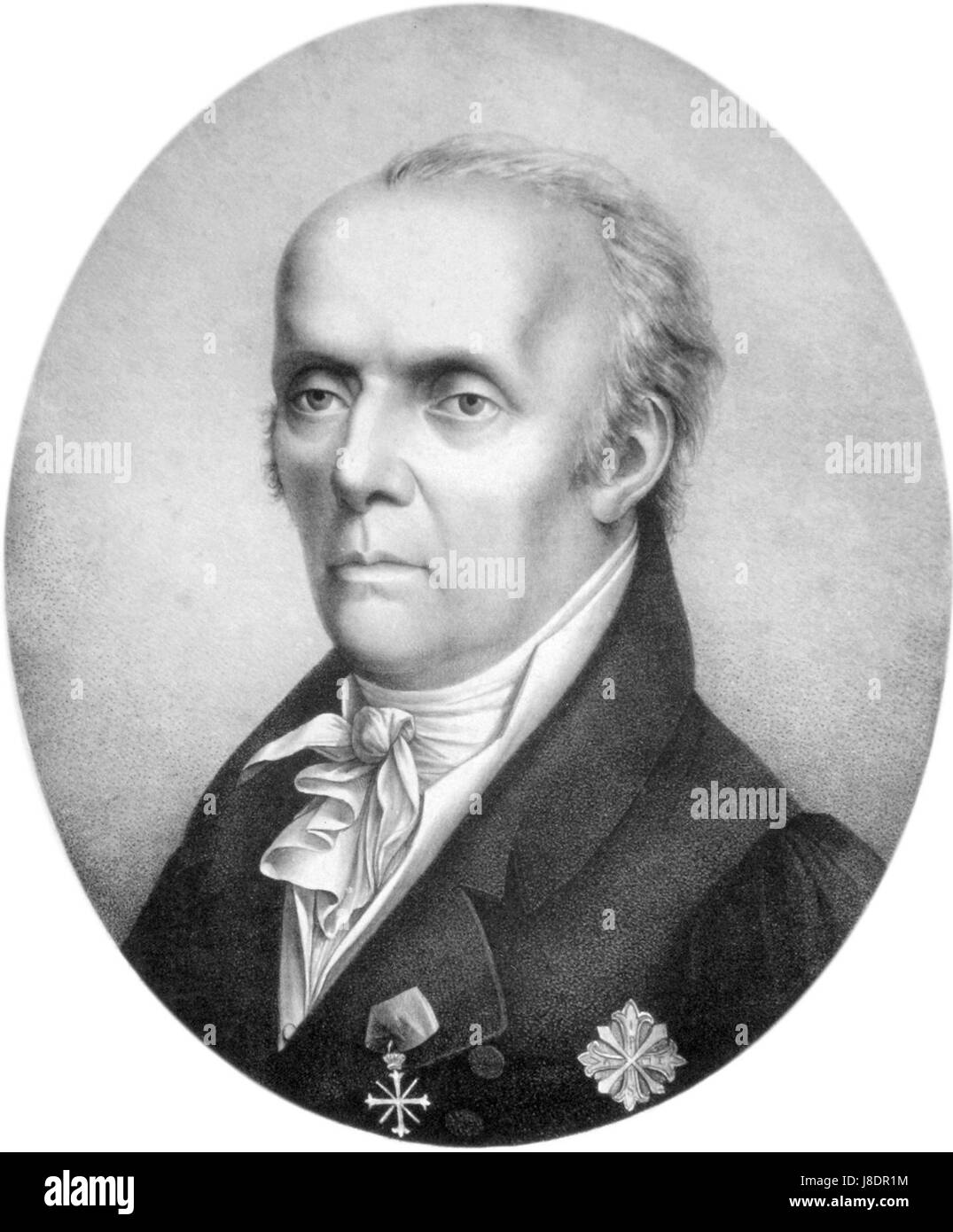 Johann Peter Frank è stato un medico tedesco e pioniere della sanità pubblica, meglio conosciuto per il suo lavoro completo sulla politica medica e sui sistemi sanitari pubblici in Europa durante il XVIII secolo. Foto Stock