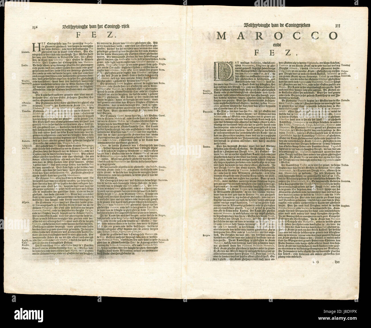 Il Marocco 1634, Gerardus Mercator (4172298 Tergo) Foto Stock