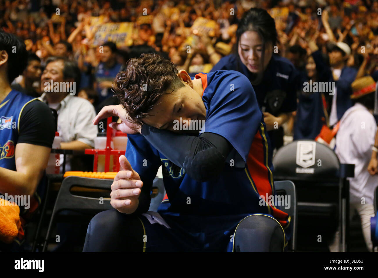 Tokyo, Giappone. 28 Maggio, 2017. Takuya Kawamura (B-Corsari) Basket : 2016-17 B.LEGA B1 B2 Play-off promozione tra Yokohama B-Corsari 74-53 Hiroshima libellule al 1° Yoyogi palestra a Tokyo in Giappone . Credito: YUTAKA AFLO/sport/Alamy Live News Foto Stock