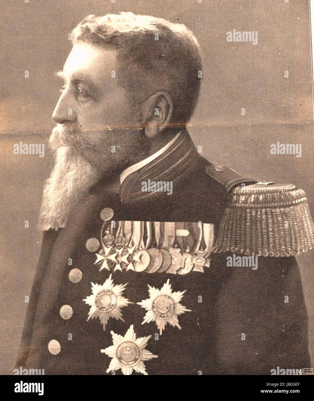 Ingevoerd Sirtema van Grovestins, Baron JEN. Luitenant generaal, ridder tweede fmo ad Atjeh expeditie Foto Stock