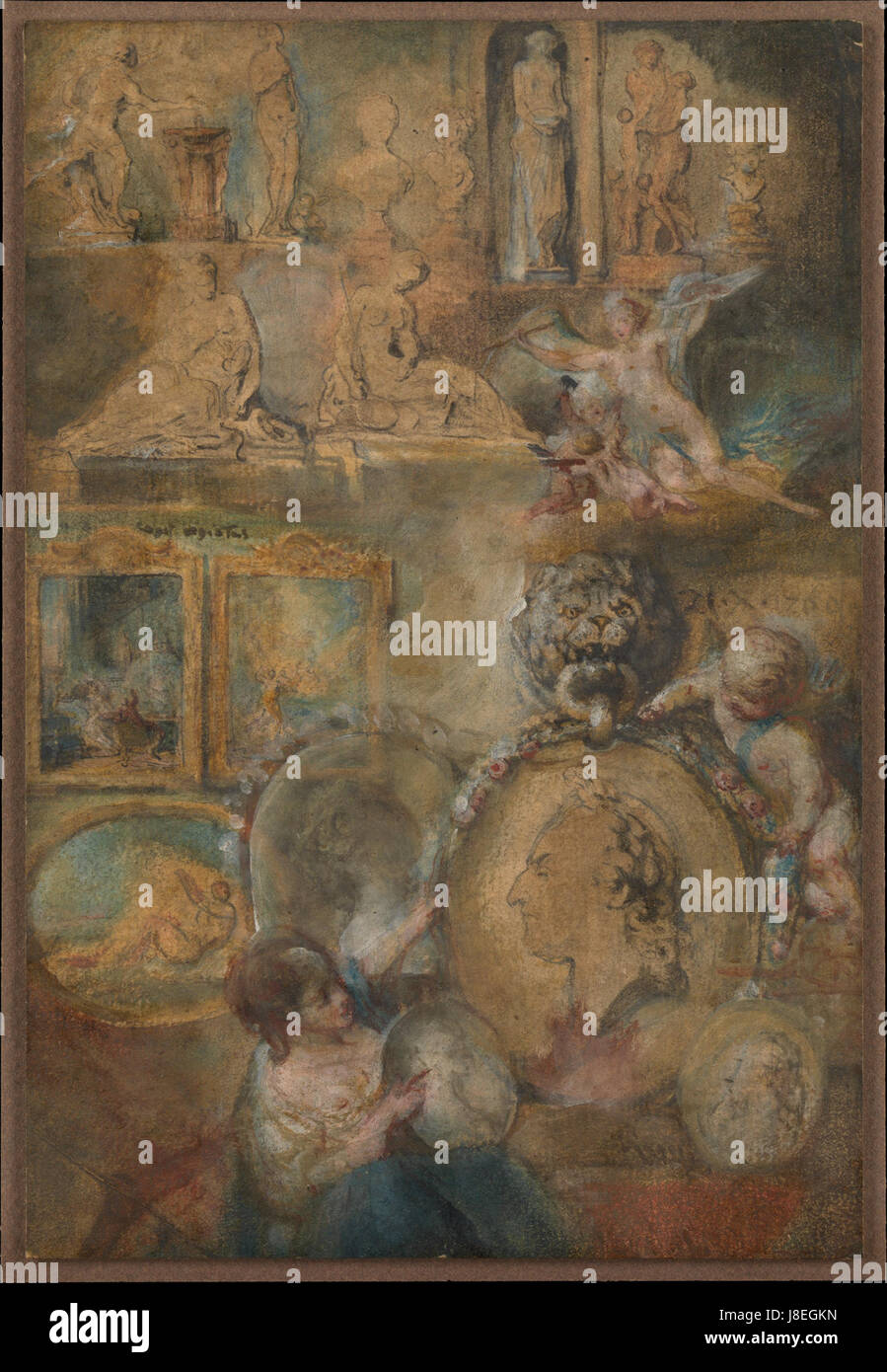 Gabriel de Saint Aubin, allegoria del Salon del 1769 Foto Stock