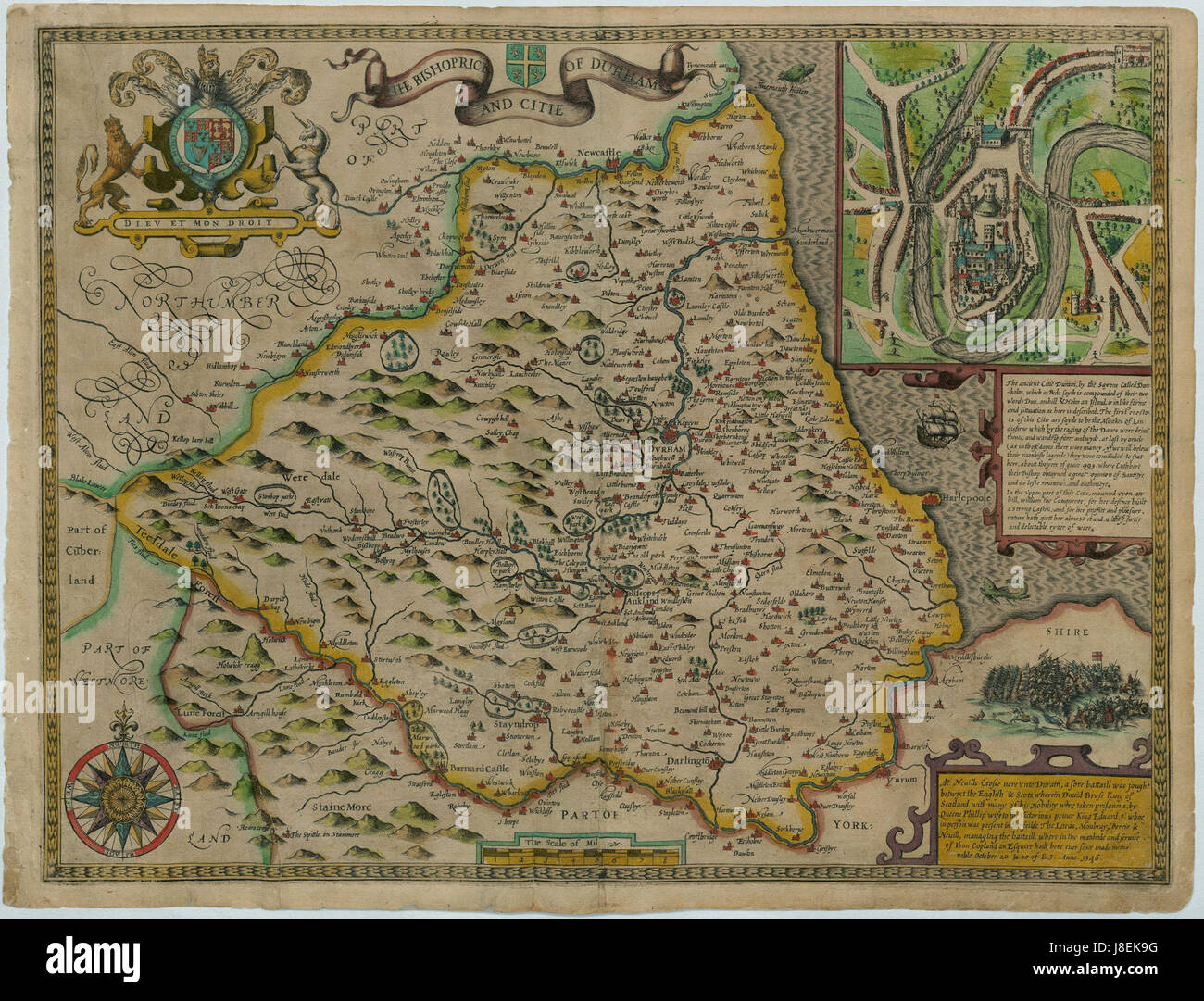 Durham John mappa di velocità Foto Stock