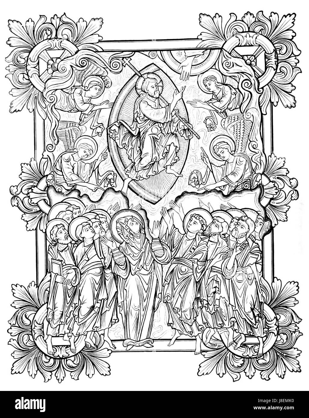 Questo libro, "manoscritti miniati" di Middleton, esplora l'arte dell'illuminazione dei manoscritti, con particolare attenzione alla storia, alle tecniche e al significato culturale dei testi miniati durante il periodo medievale. Foto Stock