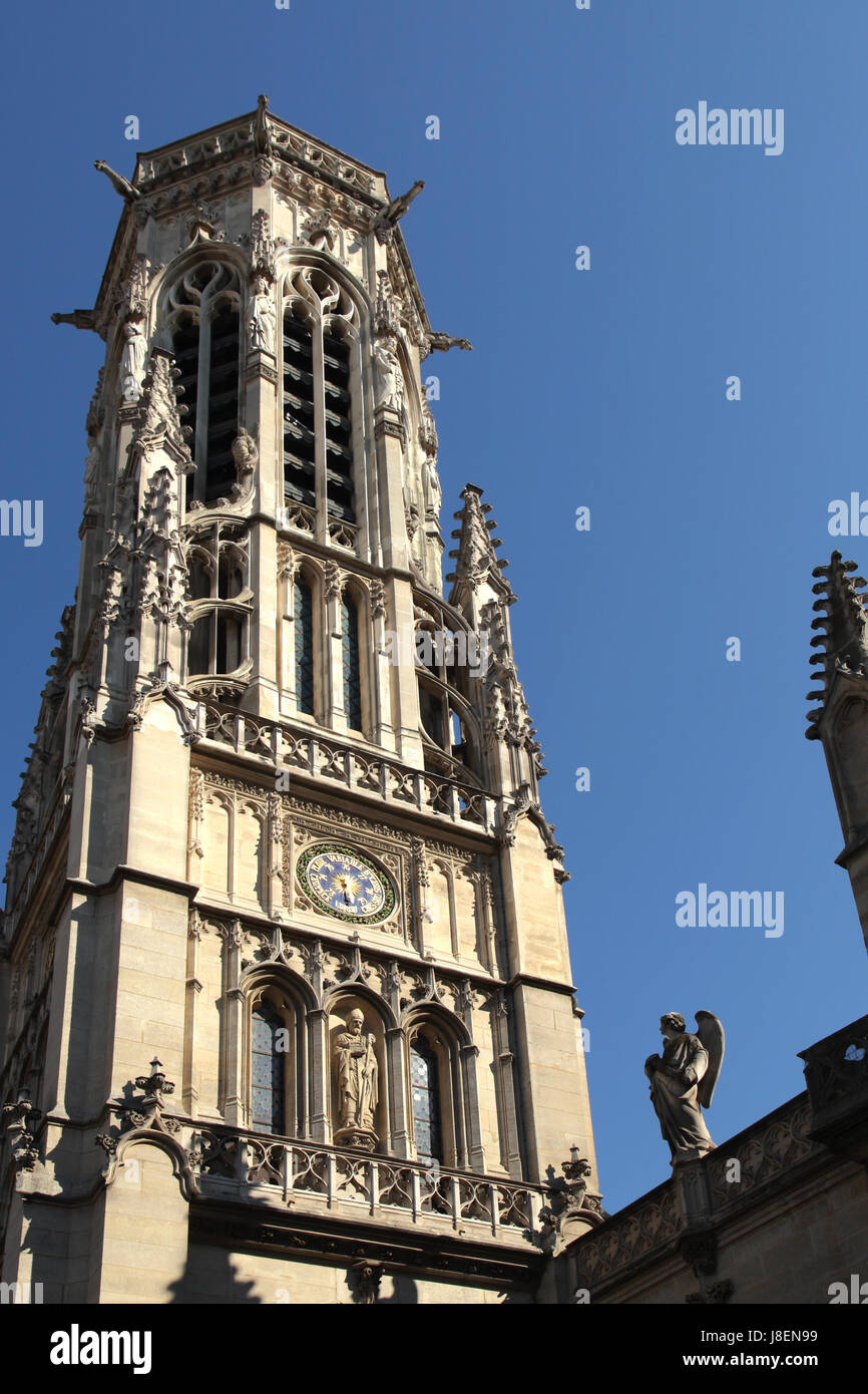 La chiesa, Parigi, chiesa parrocchiale, cappella di palazzo, Belfry, saint parigino, Foto Stock