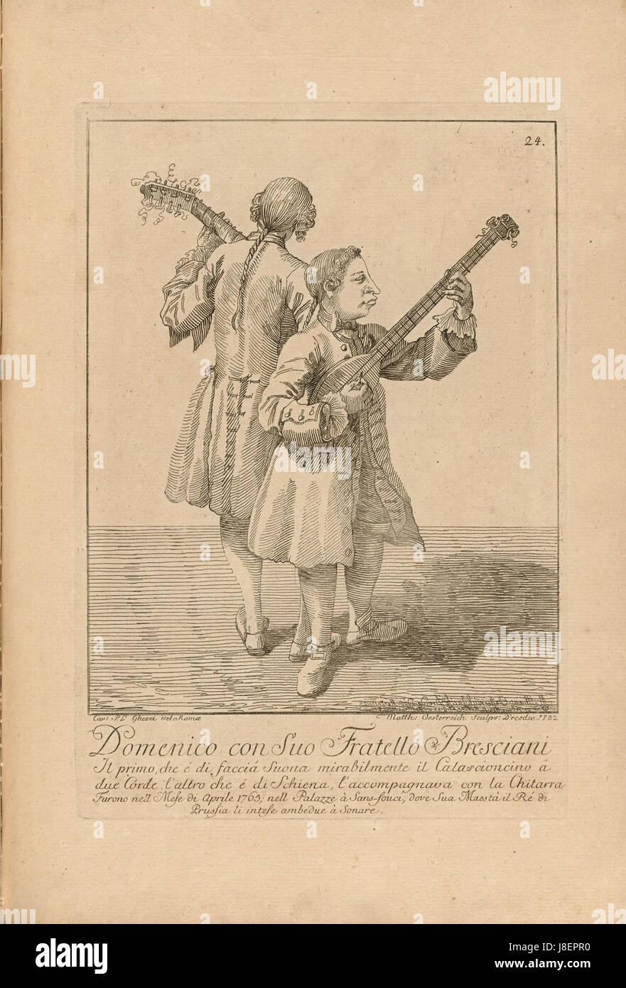 Houghton Typ 720.66.423 Pier Leone Ghezzi Domenico con suo fratello Bresciani Foto Stock