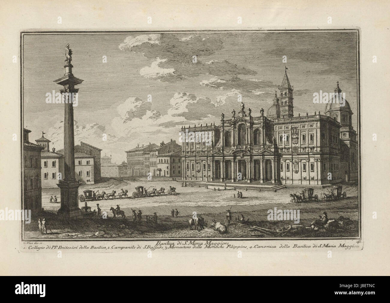 Il piatto 48 di Houghton Ital 4300,3 vasi mostra un disegno illustrato della ceramica italiana, enfatizzando le tecniche artistiche storiche della ceramica. Foto Stock