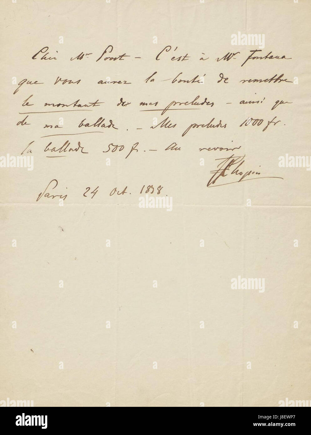 Questo si riferisce a un manoscritto (MS) di un'opera di FrÃ©dÃ©ric Chopin, probabilmente ospitato nella Biblioteca Houghton. L'opera è legata alle composizioni di Chopin, importante nel contesto della storia della musica classica. Foto Stock