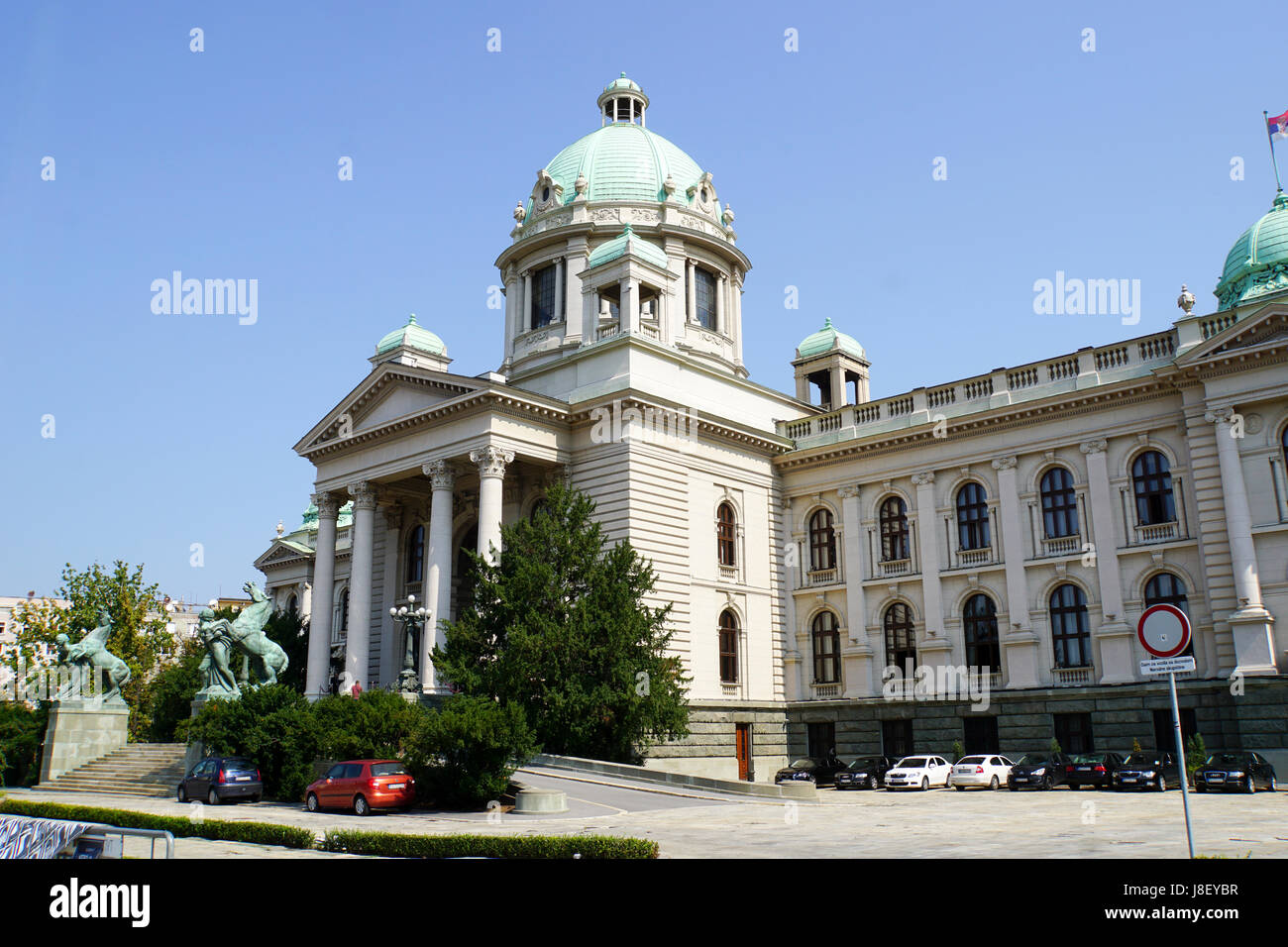 Assemblea nazionale edificio, Belgrado, Serbia Foto Stock