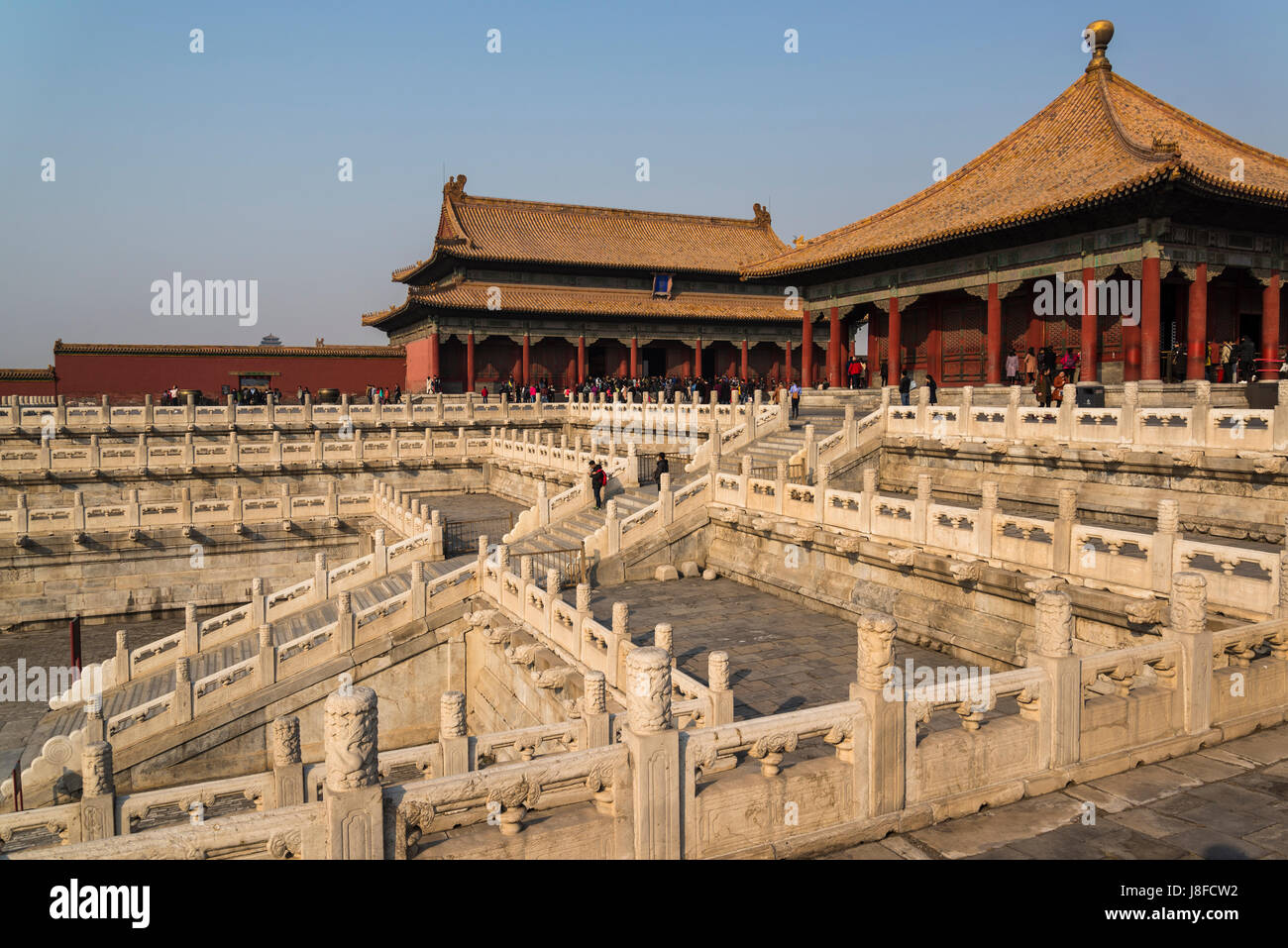 Sala della suprema armonia, la Città Proibita e il palazzo imperiale Cinese a Pechino, Cina Foto Stock