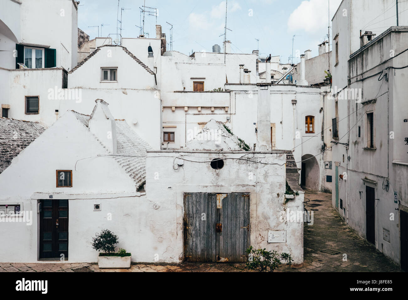 Tradizionale, case storiche a Martina Franca, Puglia, Italia Foto Stock