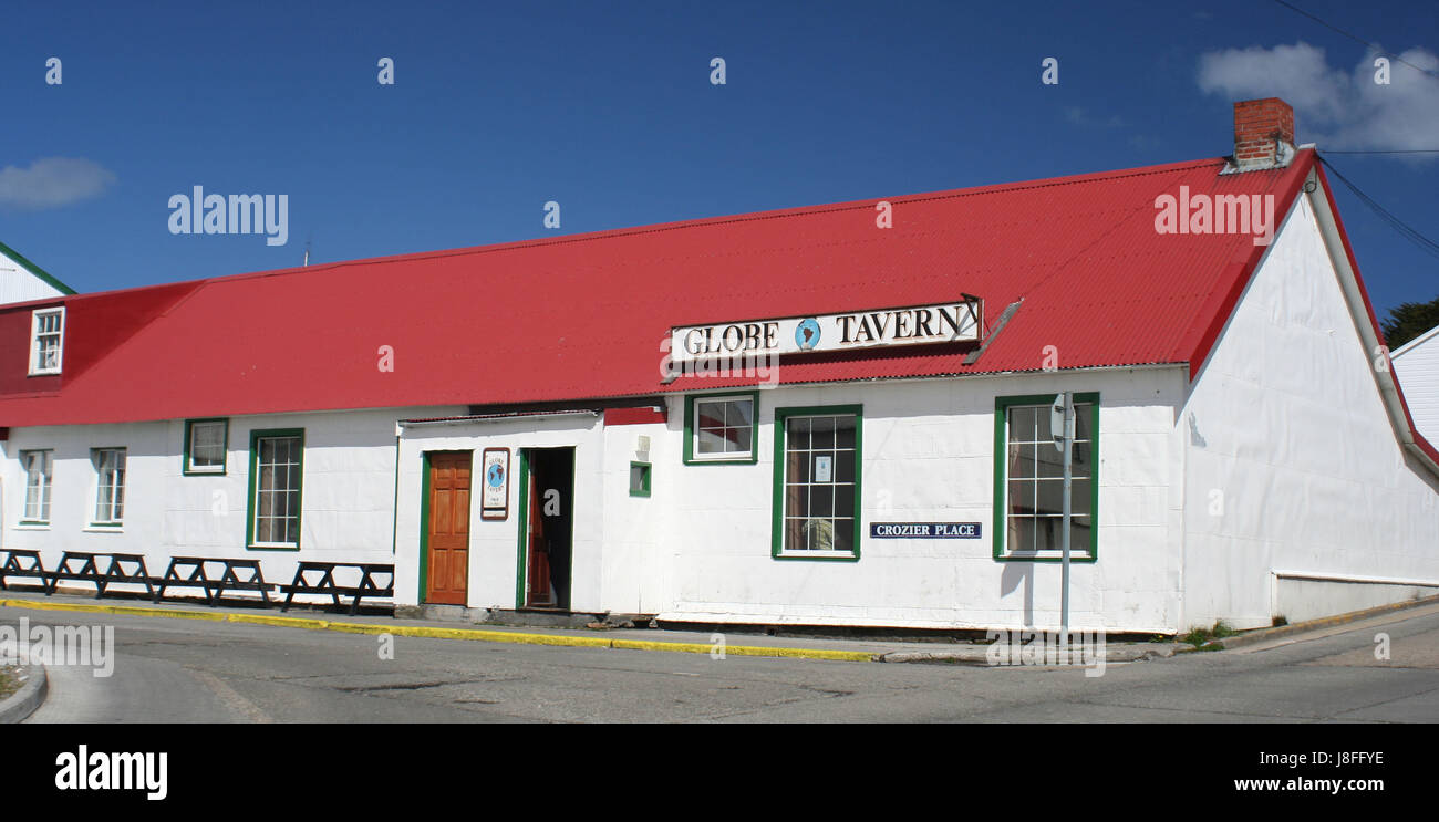 Isole Falkland - La Taverna del globo, Stanley Foto Stock