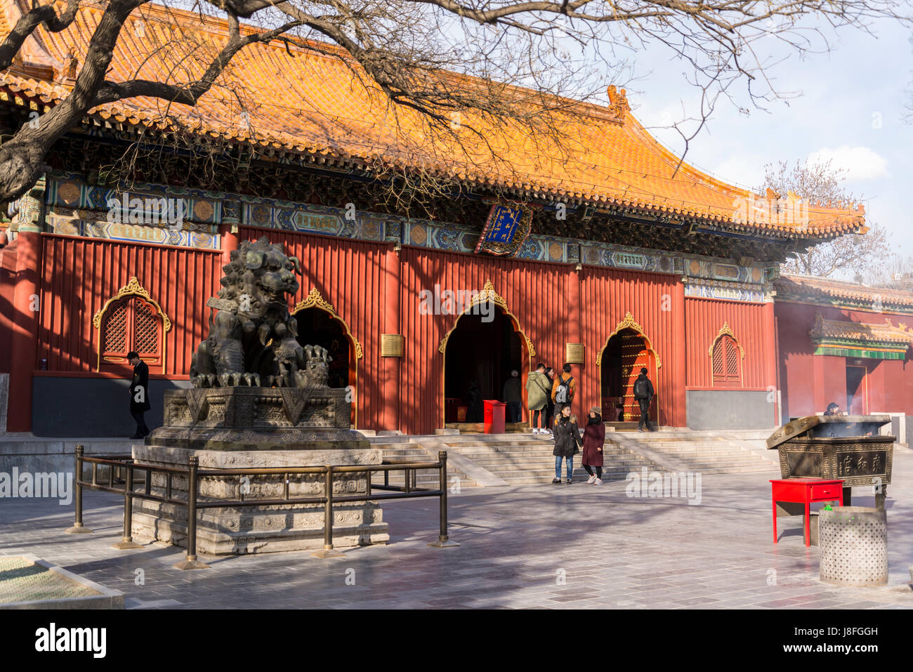 Il Tempio dei Lama, tempio buddista e monastero, Dongcheng District, Pechino, Cina Foto Stock