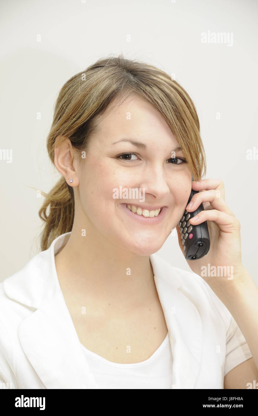 Donna, ufficio, rapporti aziendali, trattare, transazione aziendale, business Foto Stock