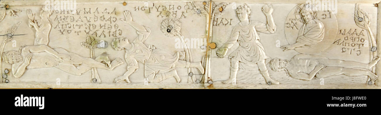 L'avorio Adam Eva Caino Abele MBA Lyon D312 Foto Stock