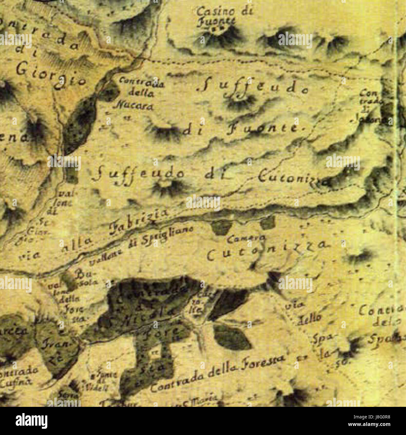 Feudo di Roccella ViaAllaFabrizia1774 TRajola Foto Stock