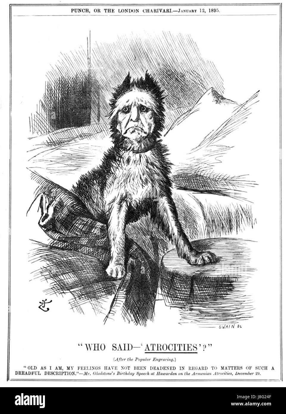 Gladstone cartoon Punch Foto Stock