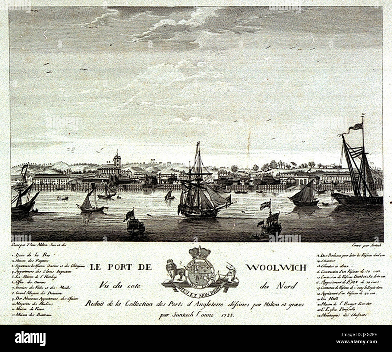 Le Port de Woolwich è un porto storico situato nel sud-est di Londra, in Inghilterra. Ha svolto un ruolo significativo nel commercio marittimo e nella storia militare, in particolare durante il XVIII e XIX secolo. Foto Stock