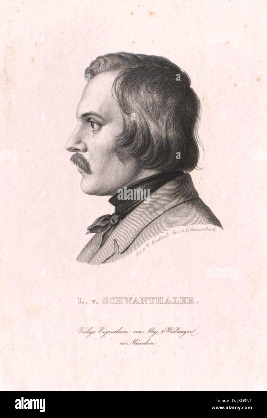 Questo titolo può riferirsi a opere di due artisti: Ludwig Schwanthaler e Wilhelm von Kaulbach, noti per i loro contributi all'arte tedesca nel XIX secolo, in particolare nella scultura e nella pittura. Foto Stock