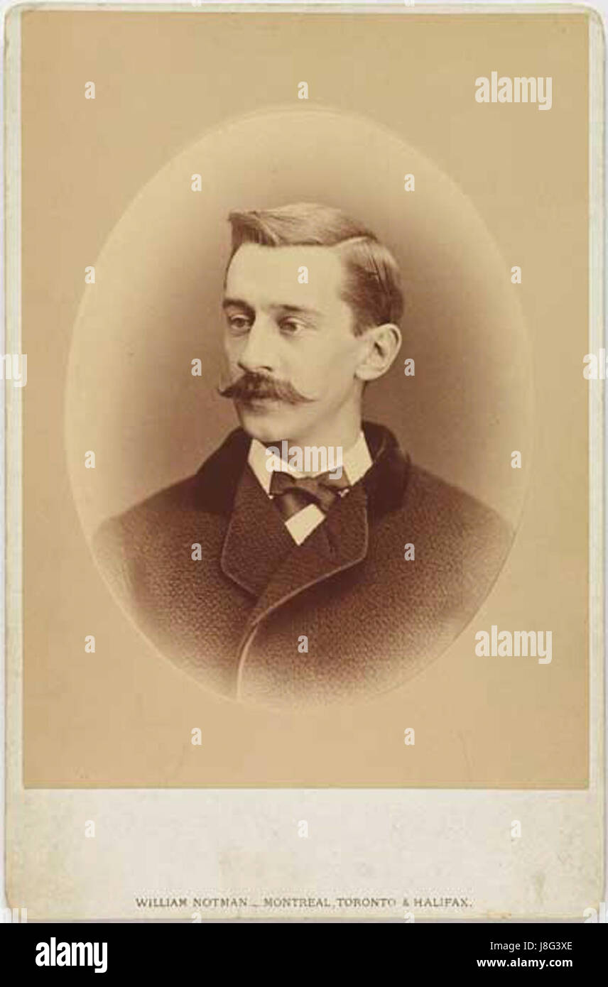 George Bird Grinnell, albume silver stampa, c. 1880 da William Notman Foto Stock