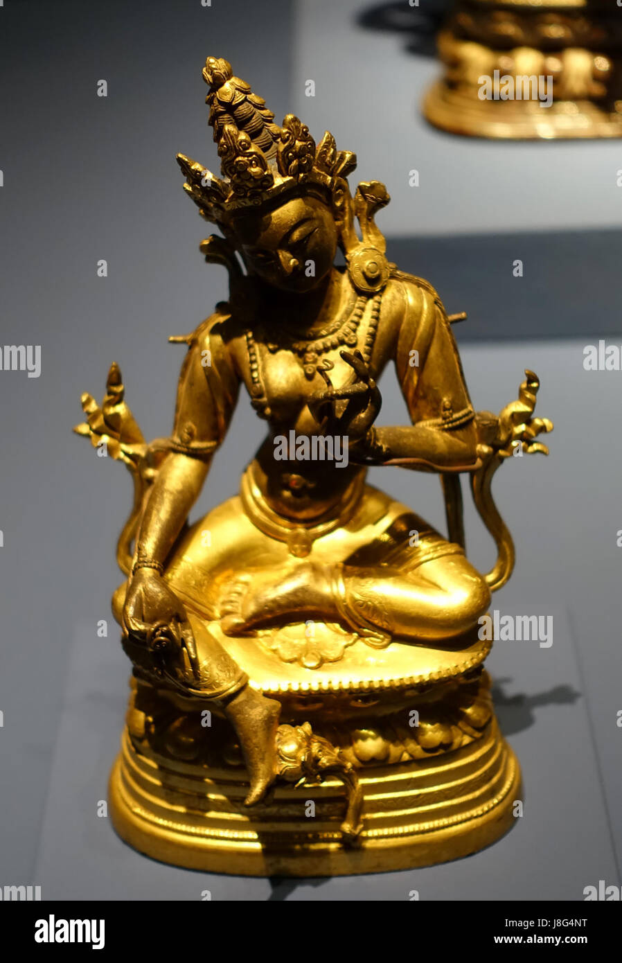 Tara Verde, Tibet, XVI XVII secolo D.C., bronzo Linden Museum di Stoccarda, Germania DSC03687 Foto Stock