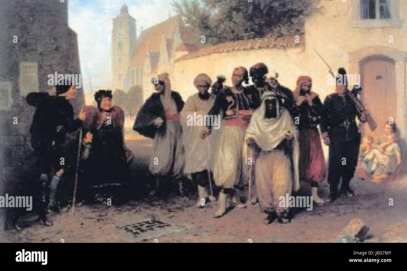 Ludwig Hofmann Zeitz Spaziergang a Ingolstadt im Agosto 1870 Foto Stock