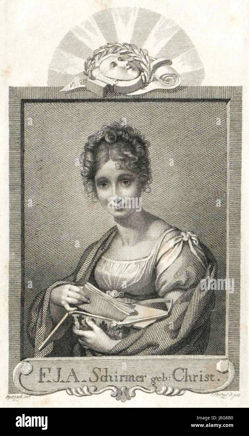 Un ritratto di Friederike Schirmer, una figura storica riconosciuta per i suoi contributi nelle arti o nelle scienze. Foto Stock