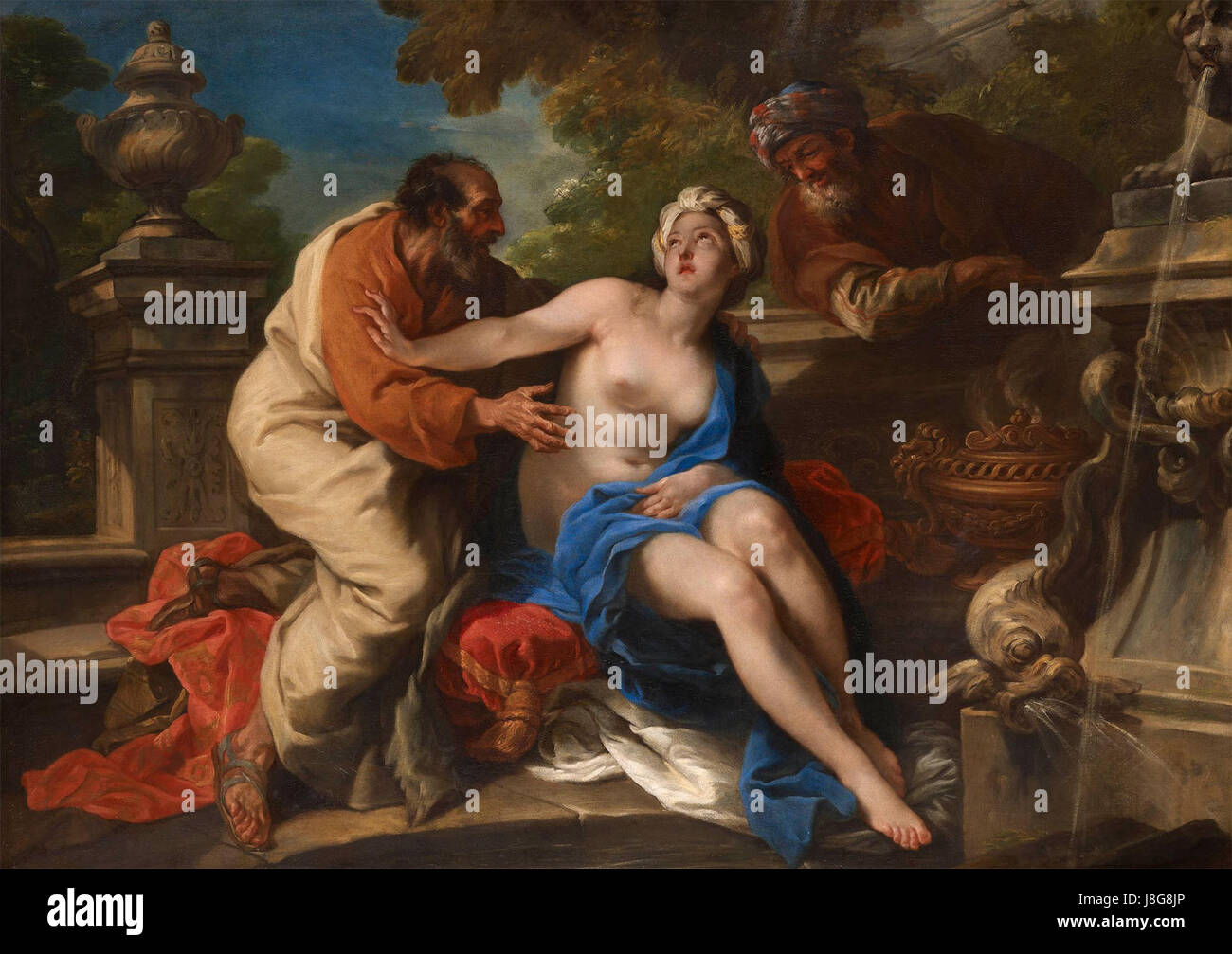 'Susannah e gli anziani' da Pier Leone Ghezzi Foto Stock